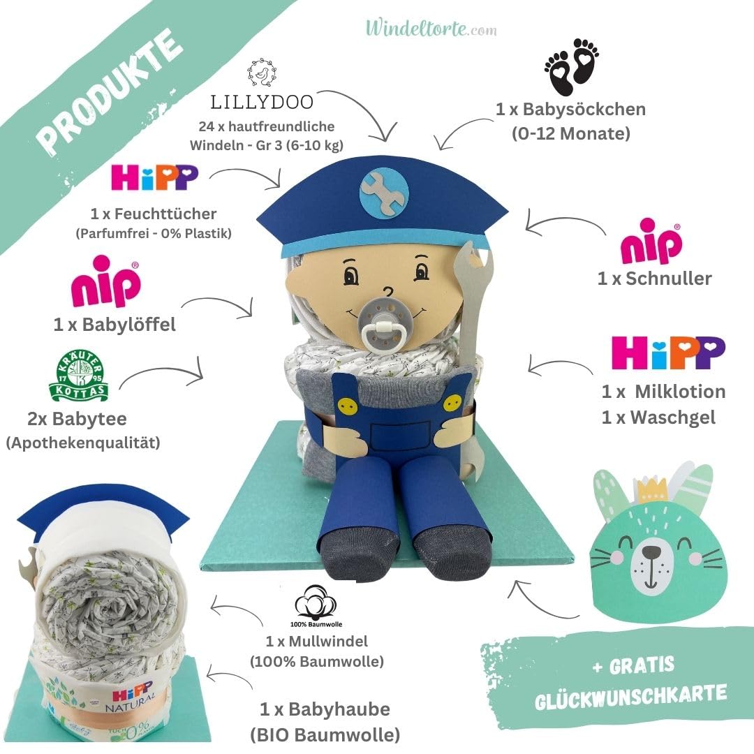 Mechaniker & Handwerker [HELDEN im Alltag] - Jungen & Mädchen - Neutral Unisex - Geschenk zur Geburt - Babyparty - Baby - Babyshower - Pullerparty - Babyartikel - Spucktuch