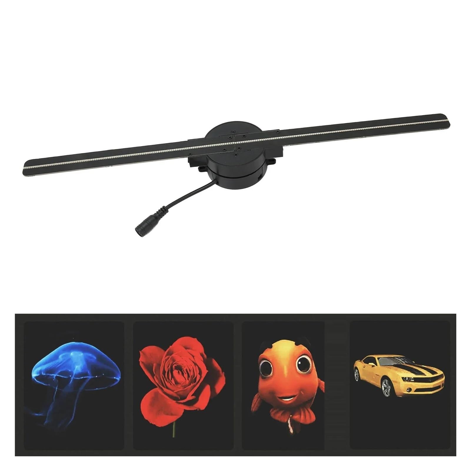 Wentylator holograficzny 3D, 16,5-calowy Wentylator Holograficzny 3D 2000x224 Projektor Z 224 Koralikami Świetlnymi LED Do Sklepu Biznesowego Reklama