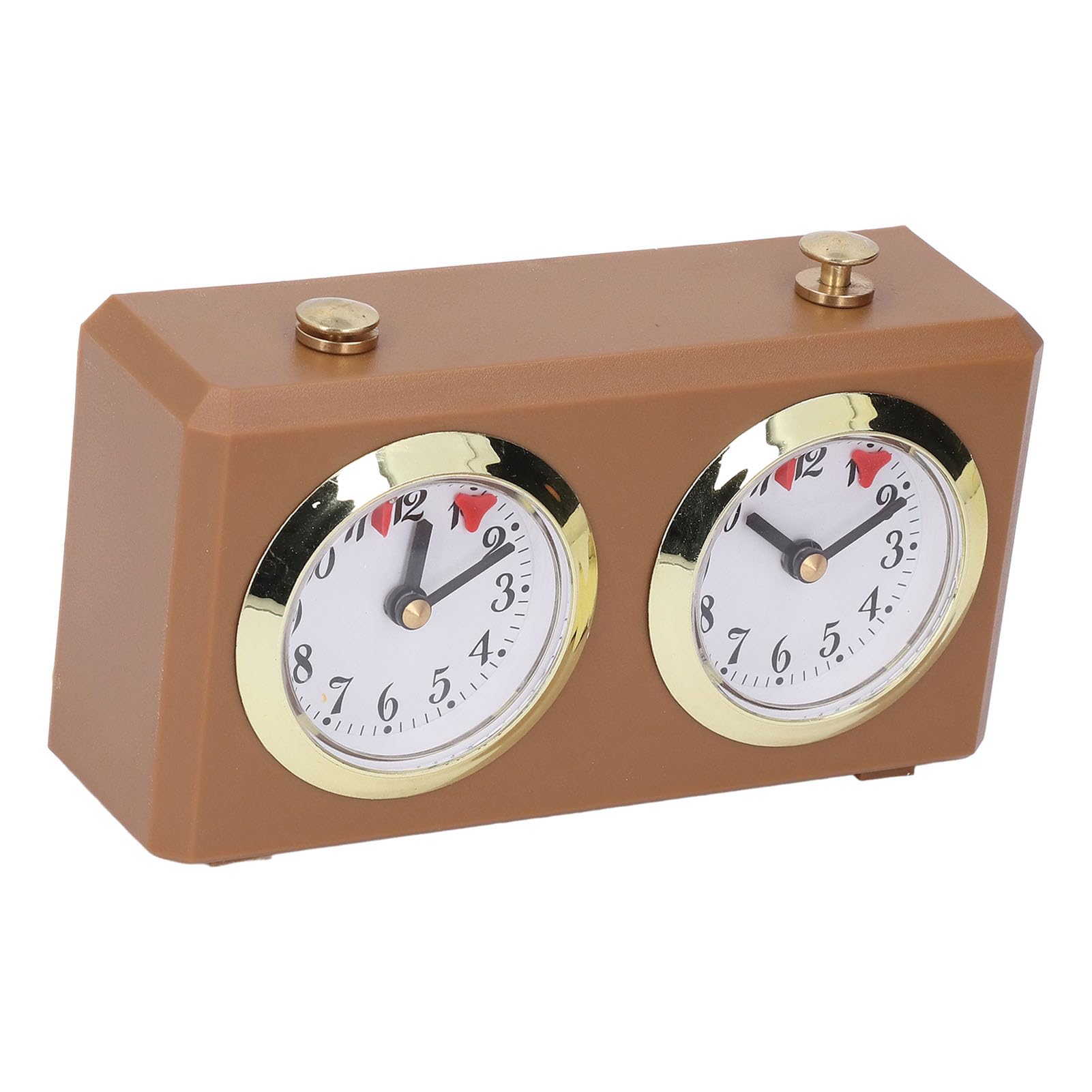 Reloj de Ajedrez Mecánico, No Requiere Batería Reloj de Ajedrez Digital Portátil Vintage para Partidos de Ajedrez, Mejore Sus Habilidades de Ajedrez en Cada Juego con (Broncearse)