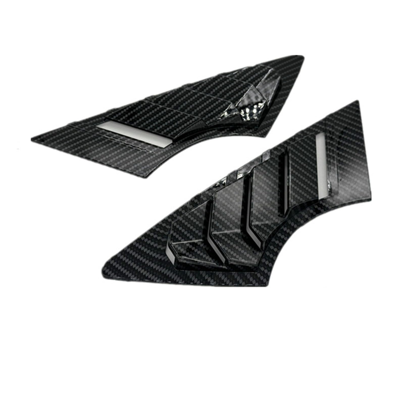 2 sztuki do KIA K3 Front 2013-2018, tylne okiennice do szyb samochodowych, żaluzje boczne, osłony, wykończenia, akcesoria zewnętrzne ABS, B Carbon Fiber Look