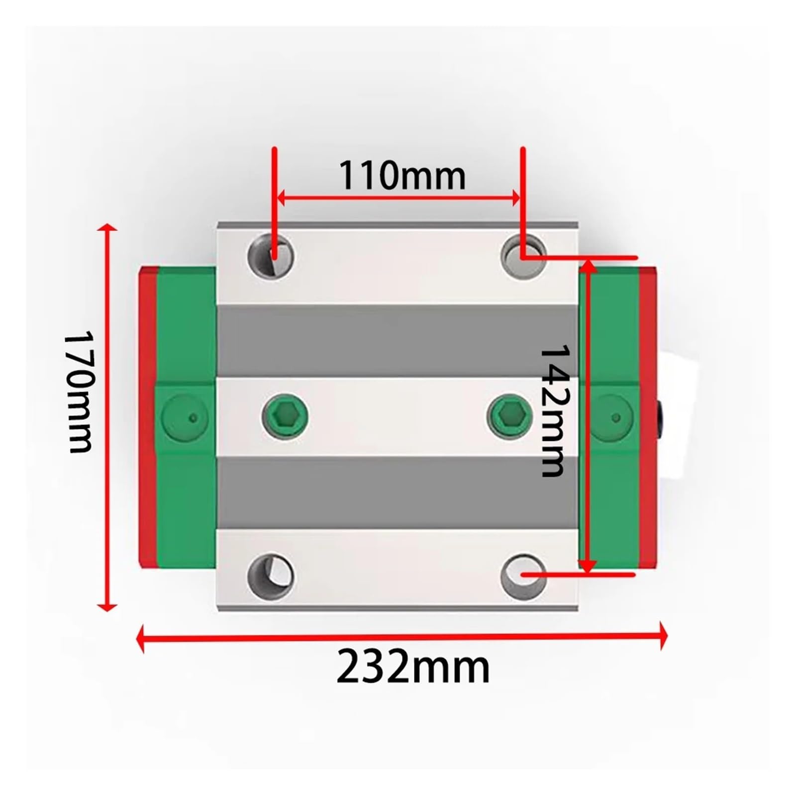 Compatible for HIWIN, guide linéaire RGW65CC