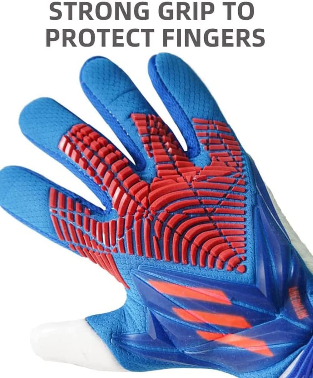 Gants de gardien de but professionnels en latex avec poignée antidérapante résistante à l'abrasion, protection du poignet pour jeunes et adultes