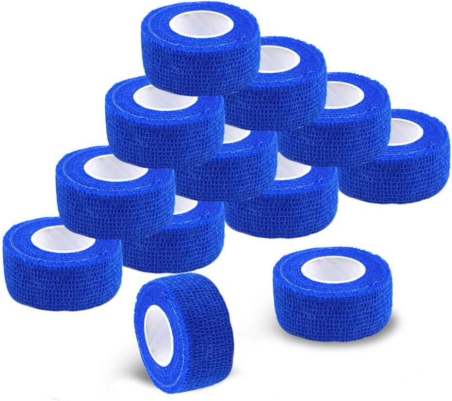 Self Adherent Wrap Tape Medical Cohesive Bandages Flexible Stretch Athletic Strong Elastic First Aid Tape for Sports Sprain Swelling and Soreness on Wrist and Ankle Colorful 6 Pack 1Inch X 5Yards image 3