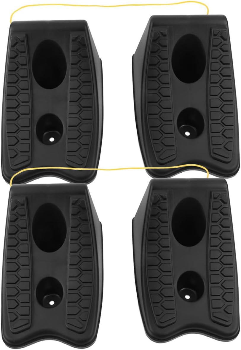 4pcs Non-Slip Trailer Wheel Chocks Wedge for Rv Trucks and Cars Material Enhanced Stability for Safe Vehicle Parking