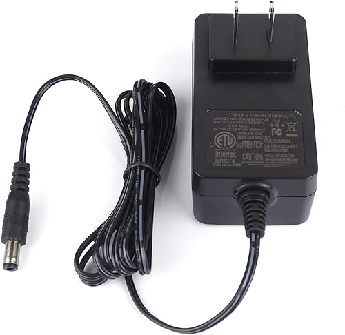 Miniatura 7 de ALED LIGHT 2pcs 12V 2 amperios LED tira de luz adaptador de corriente, CA a CC, enchufe de 0.083 in x 0.217 in, enchufe de pared regulado de 12 V 2