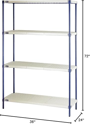 Miniatura 9 de QUANTUM STORAGE SYSTEMS RPWR72-2448E - Estantería ajustable de 4 estantes capacidad de carga de 600 libras por estante 72 pulgadas de alto x 48