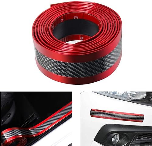 Protector universal de fibra de carbono para puerta de automóvil, adhesivo flexible y autoadhesivo para umbral de puerta de auto, SUV, camión,
