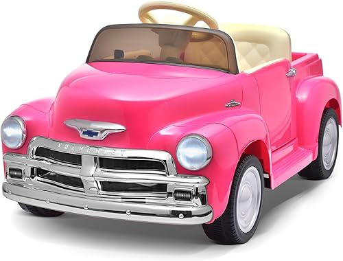 Joywhale 12V Auto de Paseo para Niños con Licencia Chevrolet 3100 Pickup, Coche Eléctrico Motorizado a Batería, con Batería Grande de 7AH, Control