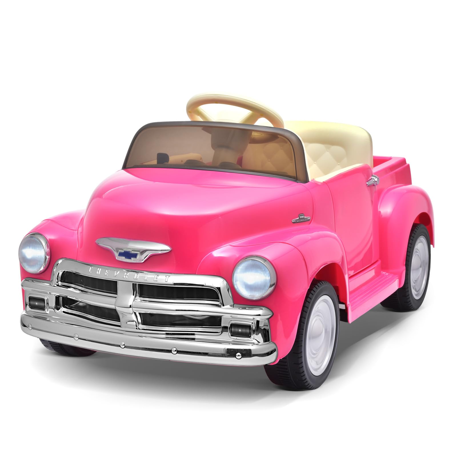 Joywhale 12V Kids Ride on Car Licensed Chevrolet 3100 Pickup Battery Powered Motorized Electric Car, with 7AH Big Battery, 2.4G Remote Control, 3-