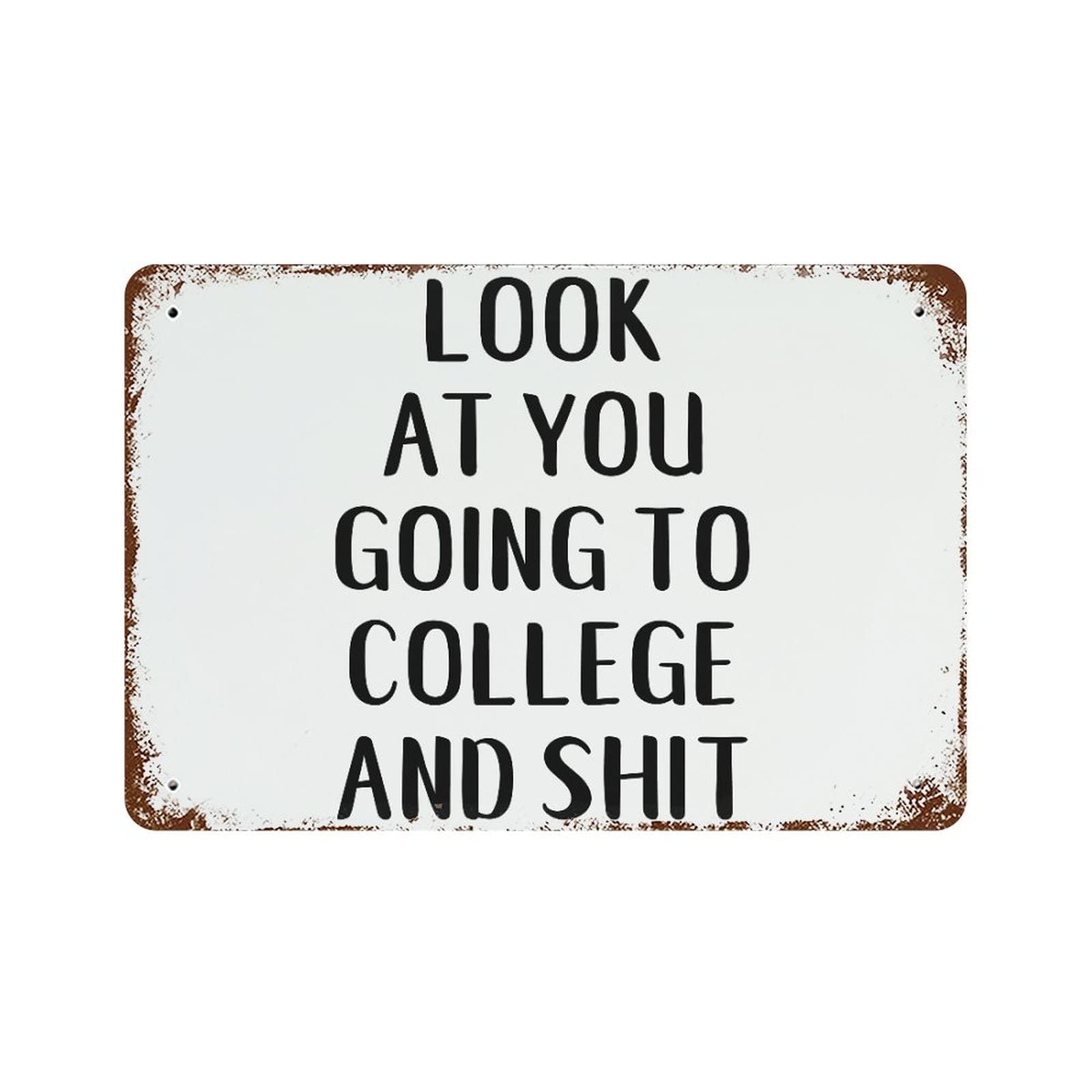 Panneau en aluminium avec citations Look at You, cadeau diplôme humour