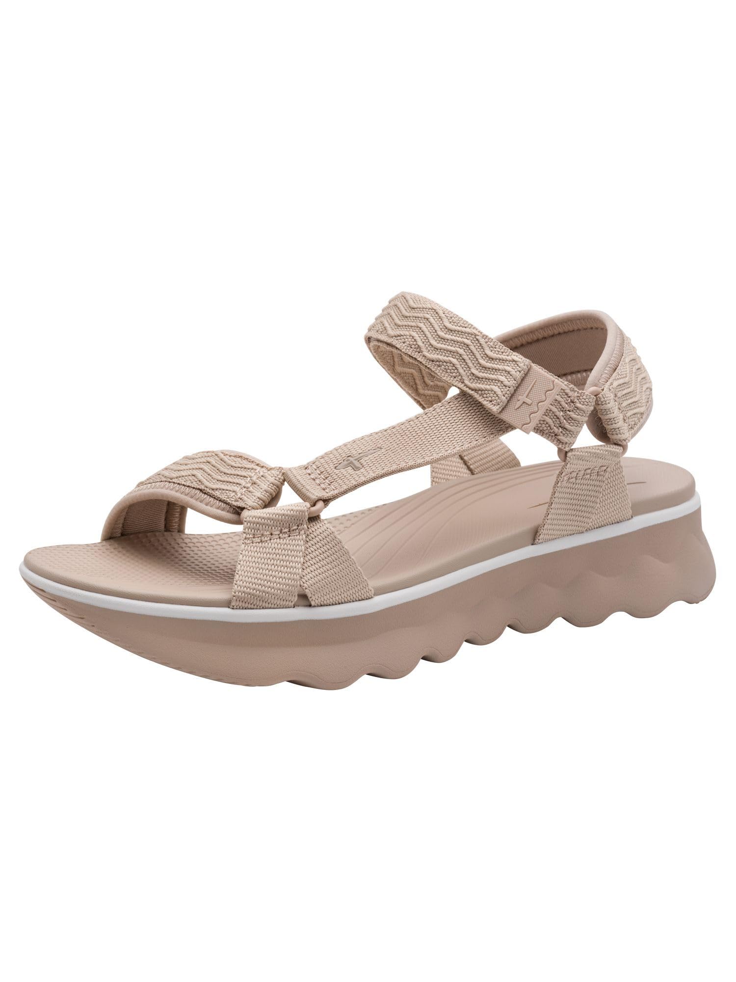 Tamaris Women’s sandal with wedge heel beige 7.5 UK