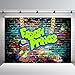 COMOPHOTO Fresh Prince Baby Shower Backdrop Graffiti Wall The Fresh Prince Background Throwback 90s Party Banner Backdrop for Photography Photo Booth Supplies (7x5ft)