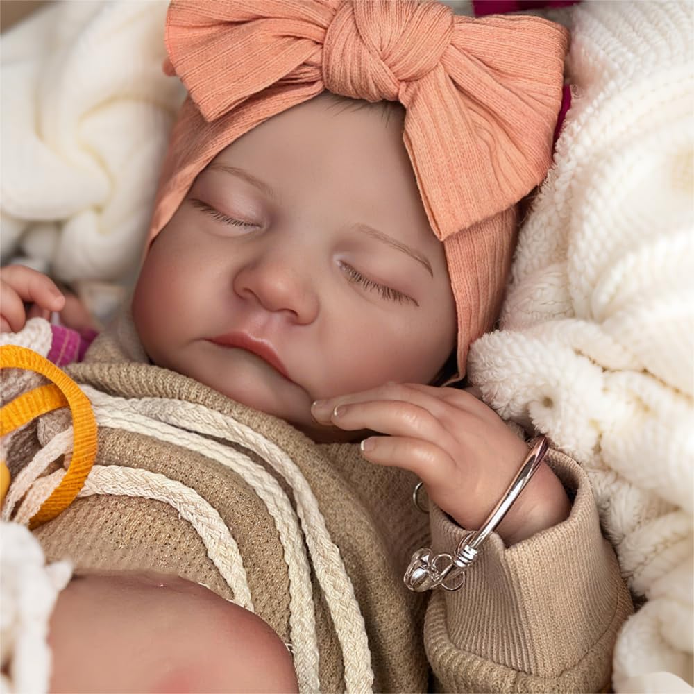 Pinky Reborn Baby Dolls 19 Inch Realistic Newborn Baby Dolls with Clothes and Toy Accessories for Kids