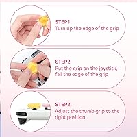 Vista 4 de GeekShare Lindas tapas de silicona con agarre para pulgar, cubierta de joystick compatible con Nintendo Switch OLED Switch Lite, 4