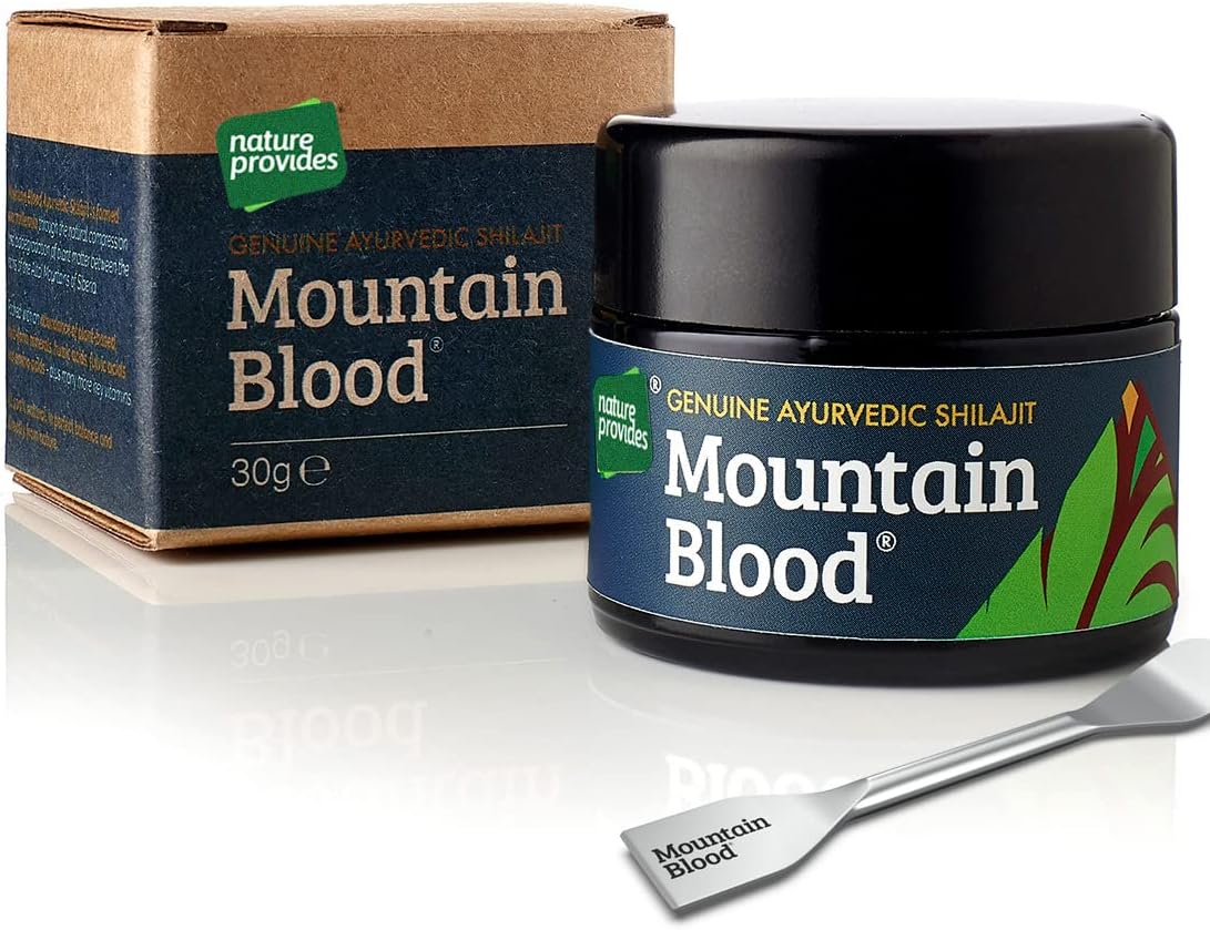 Mountain Blood Shilajit Resin (30g) - Authentic, Vegan, Ethically Sourced, UK-Tested, 3 Months Supply, Mineral-Rich, UK Lab-Tested, Boosts Energy & Stamina, Made in UK by Nature Provides