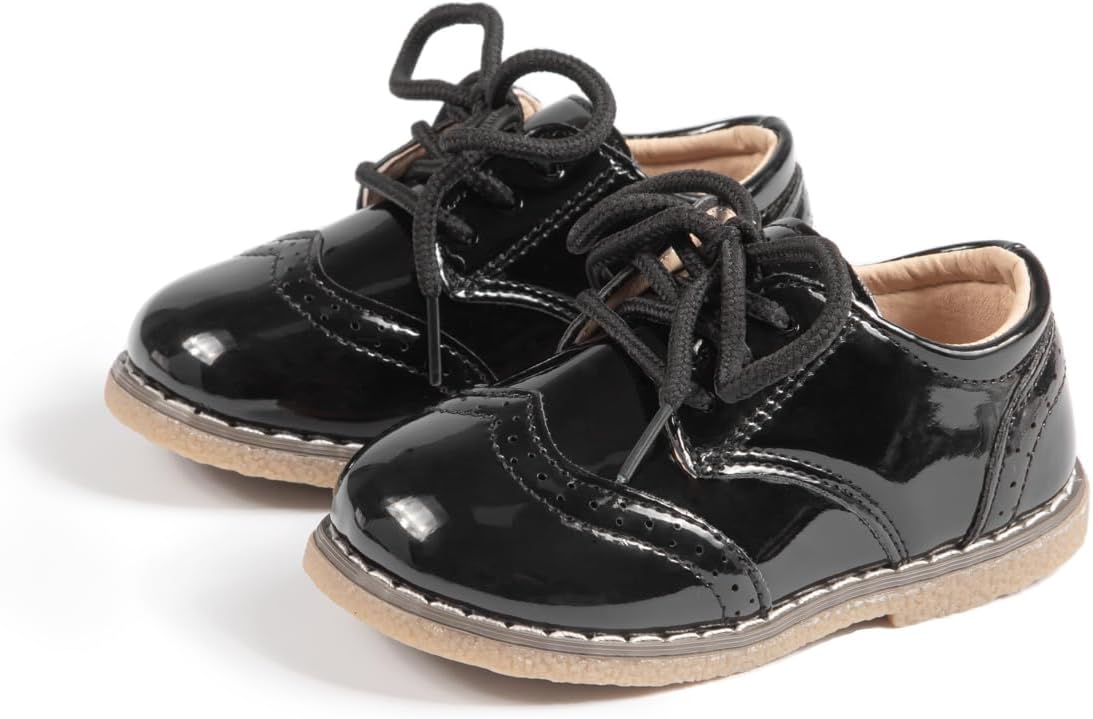Casazoe Boys Girls Oxford Wedding Dress Shoes Classic School Uniform Flats Formal Casual Loafer for Toddler Little Kid - Image 5
