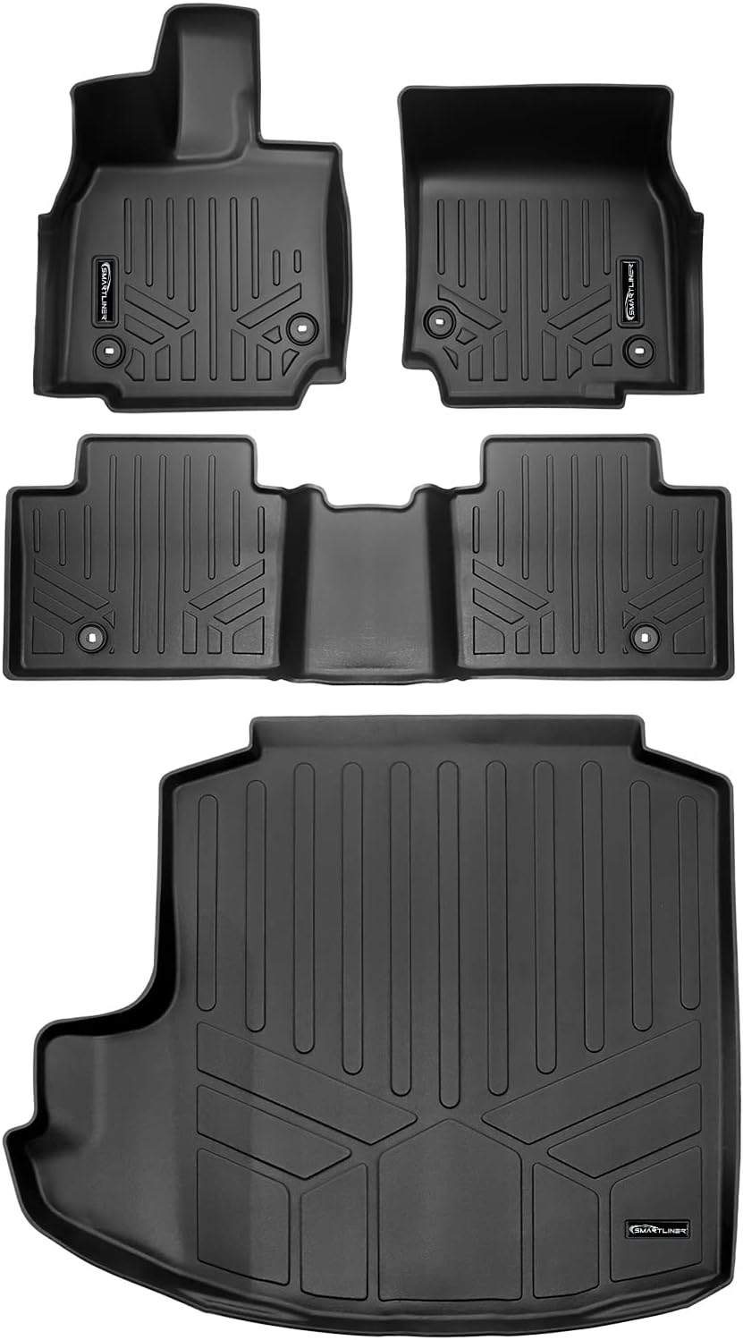 SMARTLINER All Weather Protection Custom Fit 2 Row Floor Mats and Cargo Liner Set Compatible with 2023-2025 Toyota Crown