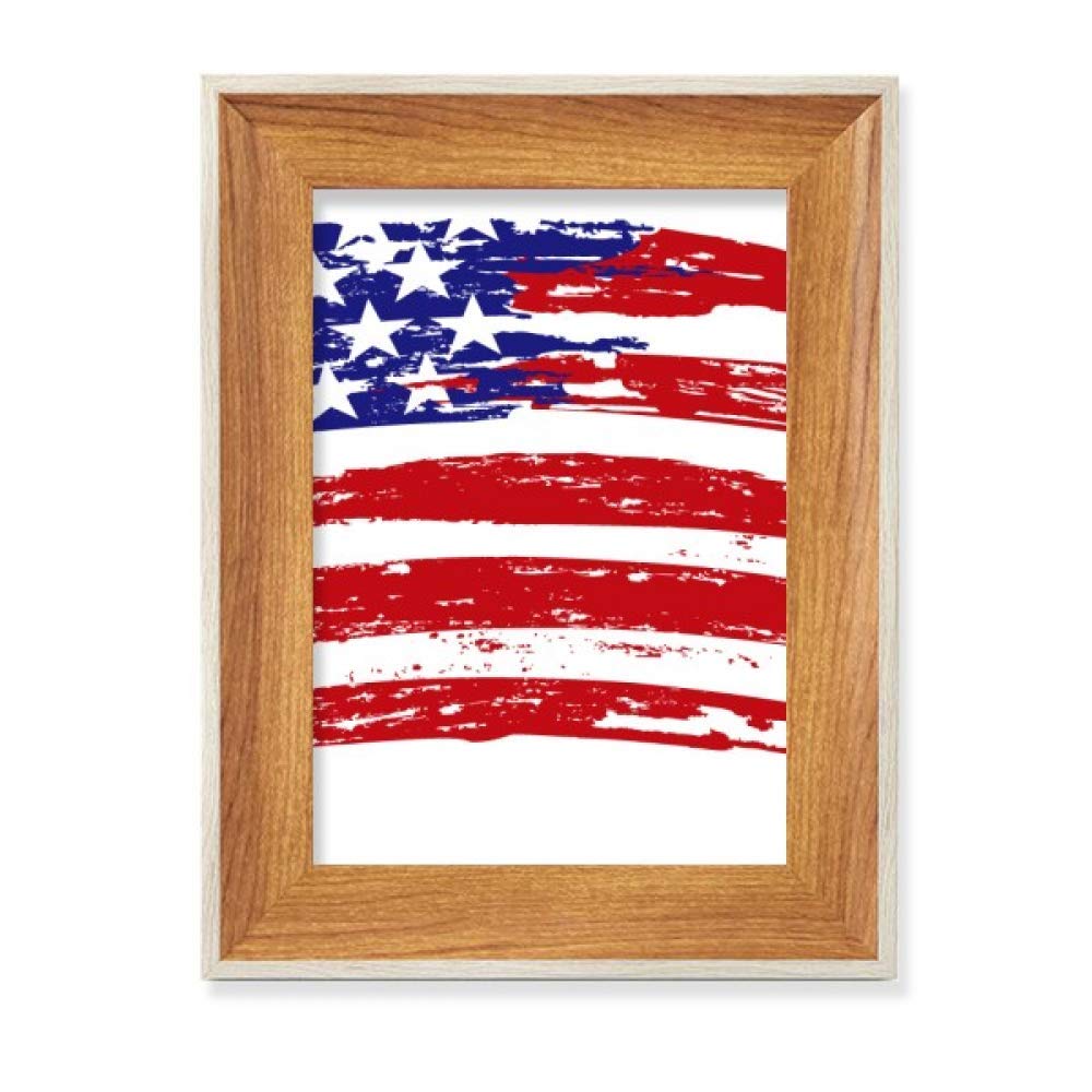 Cadre de photo en bois style Amérique Stars and Stripes pour tableau