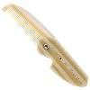 Giorgio G87 Ivory 4.5 Inch Folding Mustache and Beard Comb, Small Pocket Comb for Men Everyday Grooming and Hair Care. Handmade, Saw-cut and Hand Polished Styling Mens Folding Combs. 1 Pack