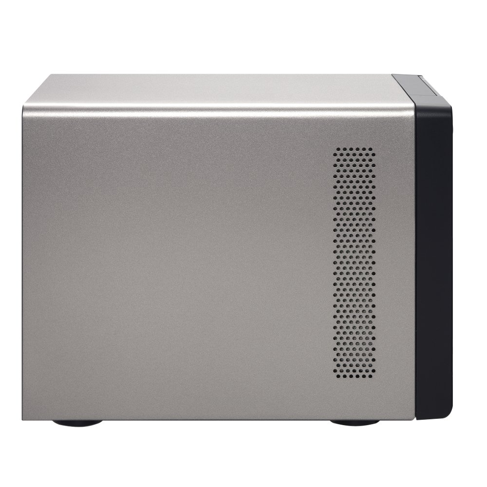 QNAP TS-653 Pro-8G - Serveur de Stockage en Réseau NAS pour 6 Disques Durs, Processeur Quad Core Intel Celeron 2.0GHz, 8Go RAM, 4 Ports Gbe LAN, USB 3.0, HDMI, Châssis Vide