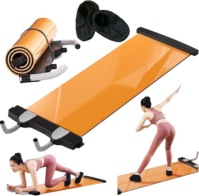 Slide Board for Working Out, 2IN1 Slide Mat Pilates Board with