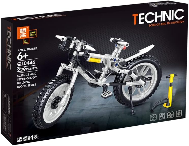 Miniatura 6 de Bloques de construcción de bicicleta, juego de construcción de modelo de bicicleta de montaña, escala 16, kit de construcción de bicicleta de alta