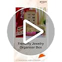 Image of Trendifly silk Lucknowi Jewellery Organiser Box for women Necklace organizer pouches Travel Makeup Cosmetic Earrings Jewelry Storage box for Bridal Gifting (Dark Pink)