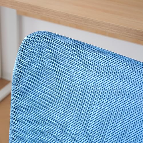 オフィスチェア メッシュ パソコンチェア | 幅41.5cm 肘付き | SGS規格最高ランク 疲れにくい 高密度ウレタン 360度回転 ガス圧昇降 デスクチェア オフィスチェアー PCチェア OAチェア 事務椅子 学習椅子 組立簡単 (ブルー) [5]