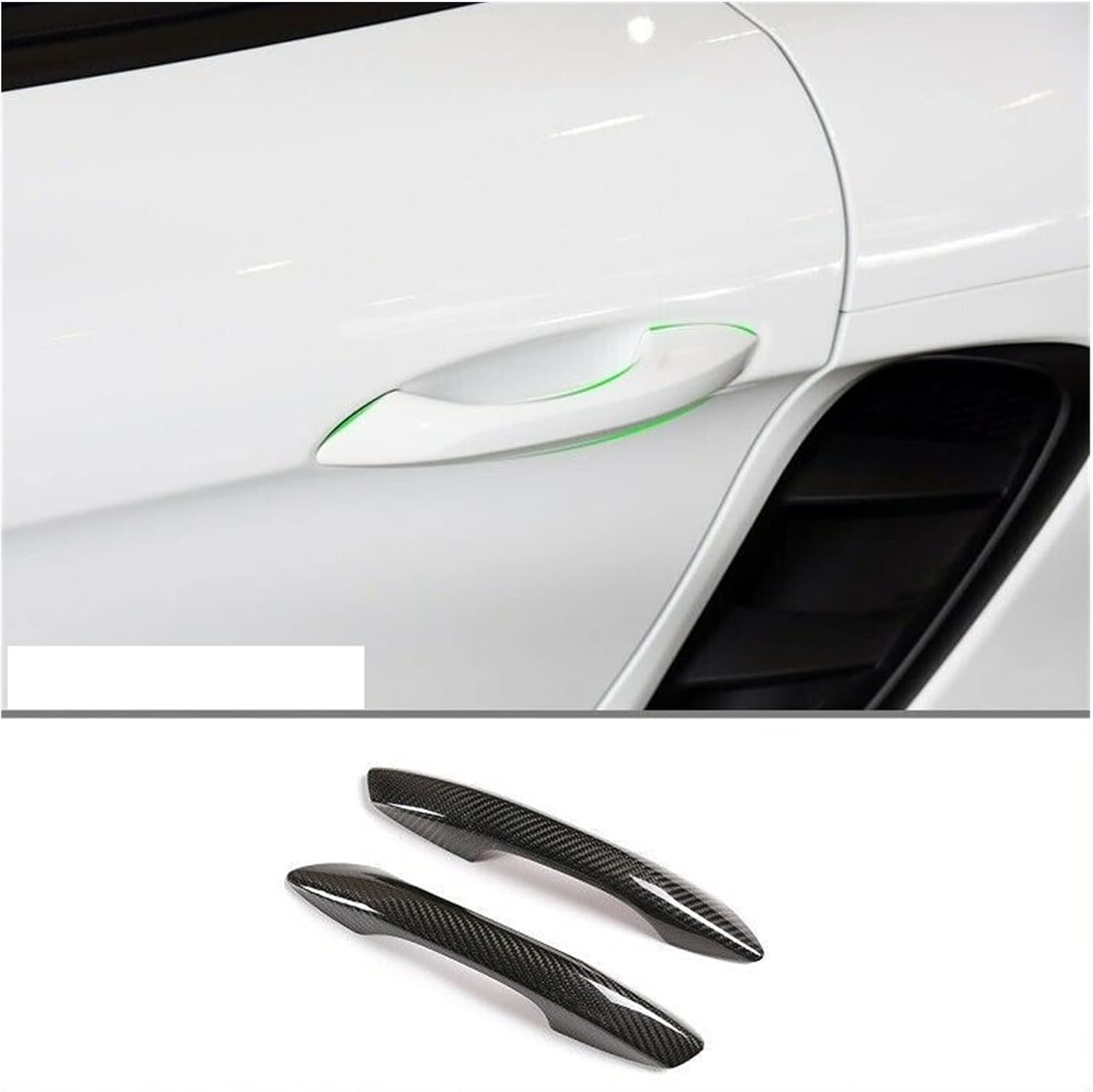 全ての ポルシェ 911 718 カーボン製 ドアリリースレバー用カバー