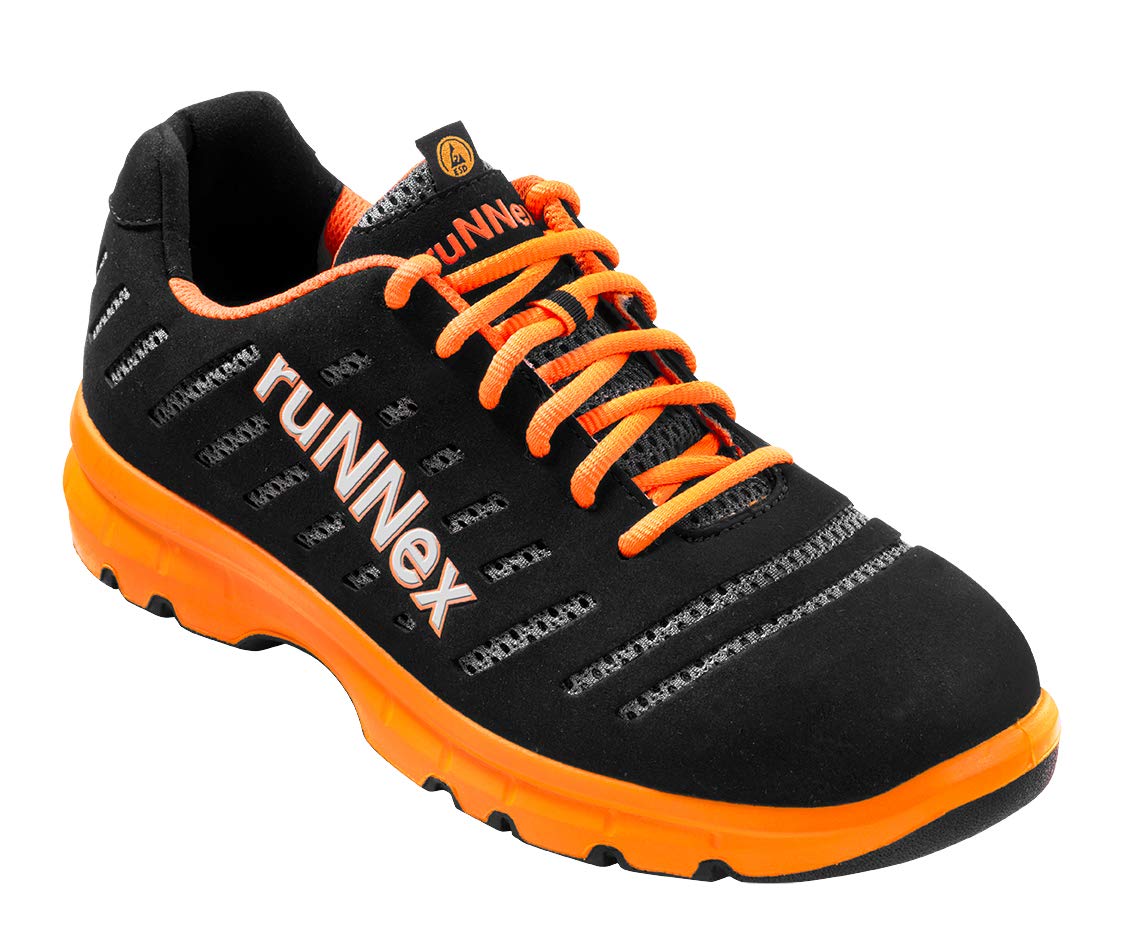 ruNNex® S1P-ESD-Sicherheitshalbschuh FlexStar, schwarz/orange, Gr. 45