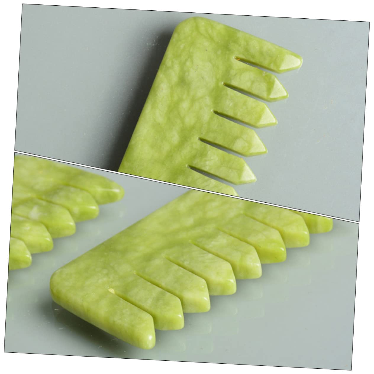 SEWOART 2pcs Massage Comb Head Therapy Combs Jade Head Scraping Scalp Combs Jade Combs Face Massage Tools Combs for Men Scalp Massager Scraping Massage Tools Jade Hair Combs Natural Jade