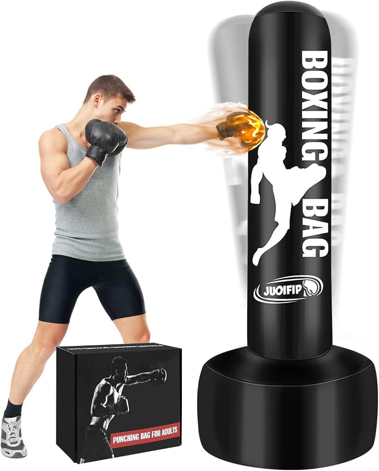 Kit Sac De Frappe Odoland 120cm + Gants 12OZ + Ball Reflex - Non Rempli Pour Boxe, MMA, Muay Thai