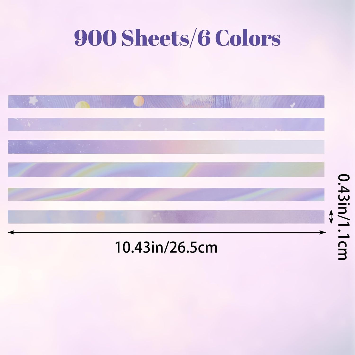Purple Origami Stars Paper, 900 Pcs Lucky Star Paper Strips for Folding Handmade Card Gift Party Crafts Decoration