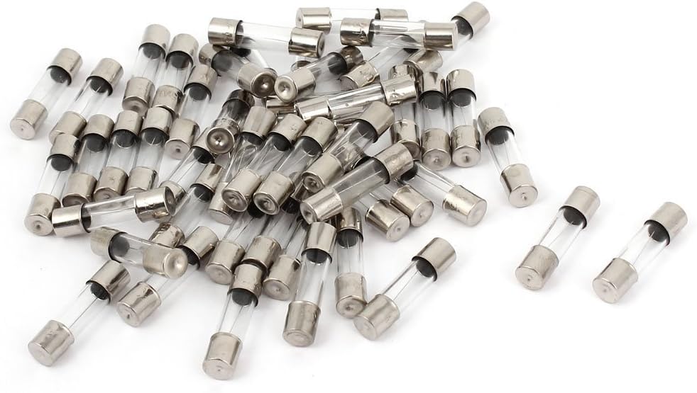 Masgree 50pcs 250V 3.5A F3.5AL Fast Blow Cartridge Glass Tube Fuses 5mm x 20mm