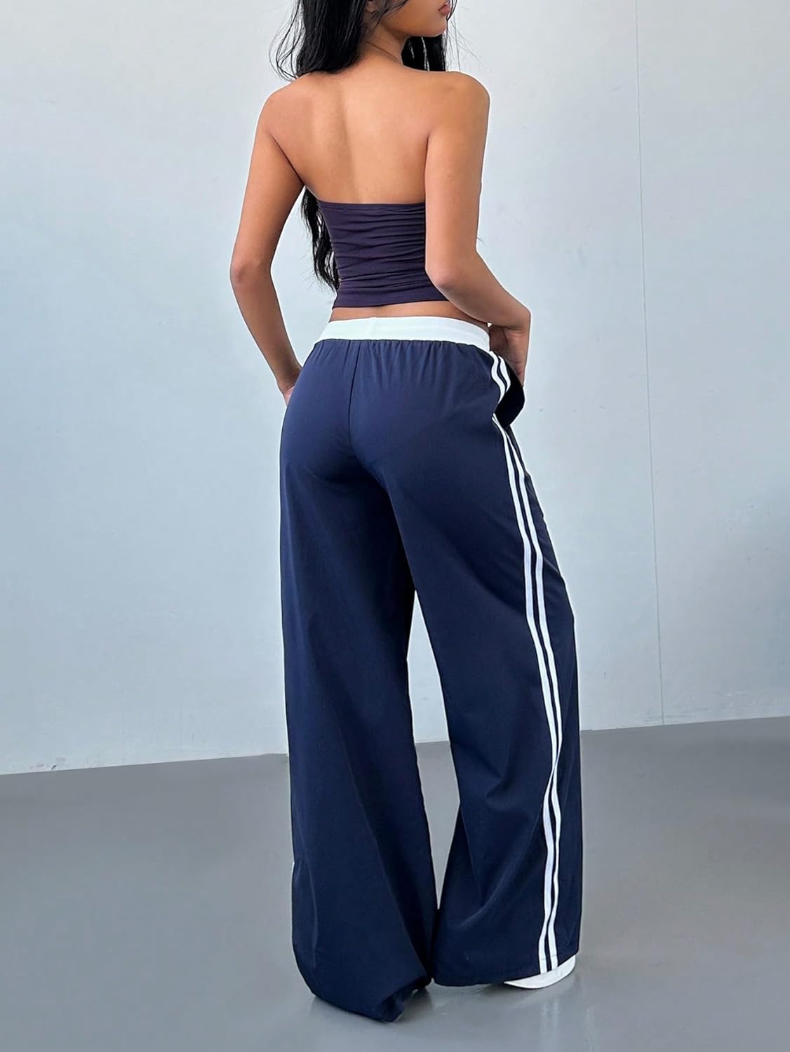 SOLY HUX Women's Wide Leg Y2k Sweatpants Drawstring Waist Casual Baggy Jersey Pants Streetwear - Image 3