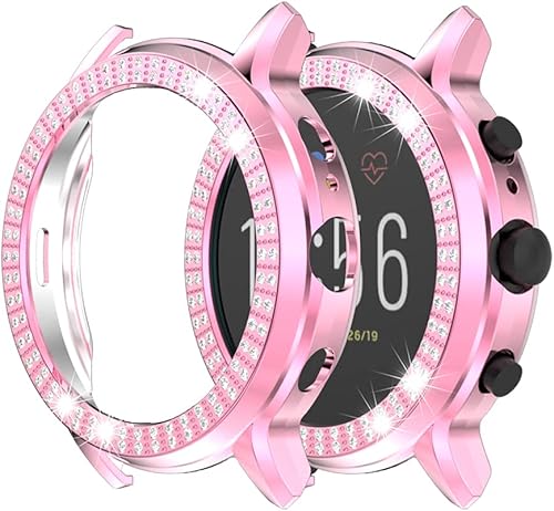 Miniatura 15 de Compatible con Fossil Gen 5 Carlyle - Carcasa protectora rígida para reloj Fossil Gen5 Carlyle con diamantes de cristal brillante, marco duro