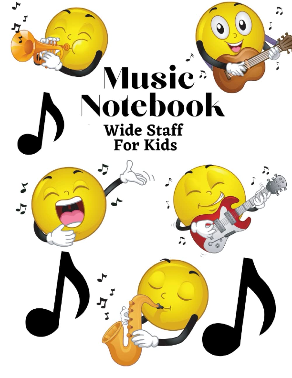Cahier de musique enfant à 12 portées vierges pour notation musicale et solfège