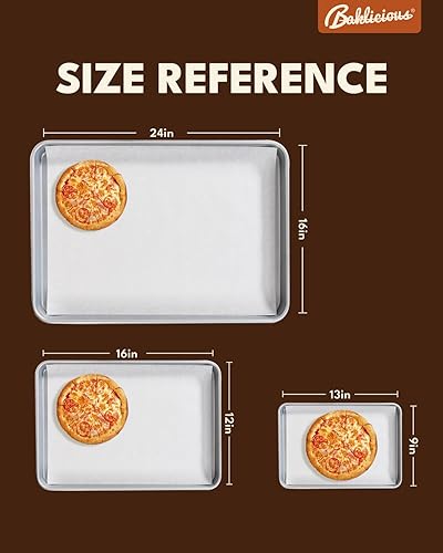 Miniatura 4 de Hojas de papel pergamino resistentes de 16 x 24 pulgadas, 100 piezas de papel pergamino precortado antiadherente completo para hornear, cocinar,