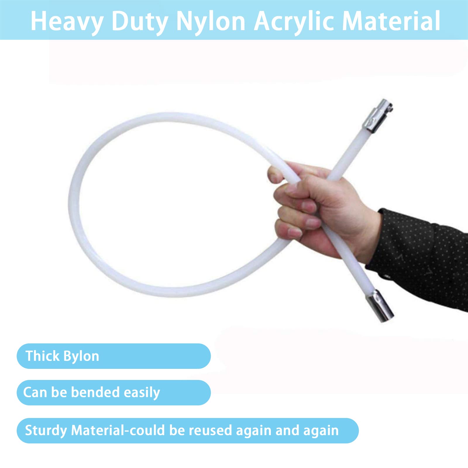Bastone di Nylon 800 cm Spazzola per Pulizia Camino 20 Barre Flessibili