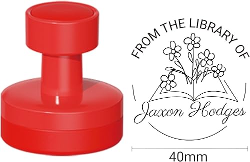 Miniatura 16 de Sello de libro, sello de libro personalizado para biblioteca, hasta 6 diseños con 5 colores de tinta (sellos de libros para niños y niñas) Sellos