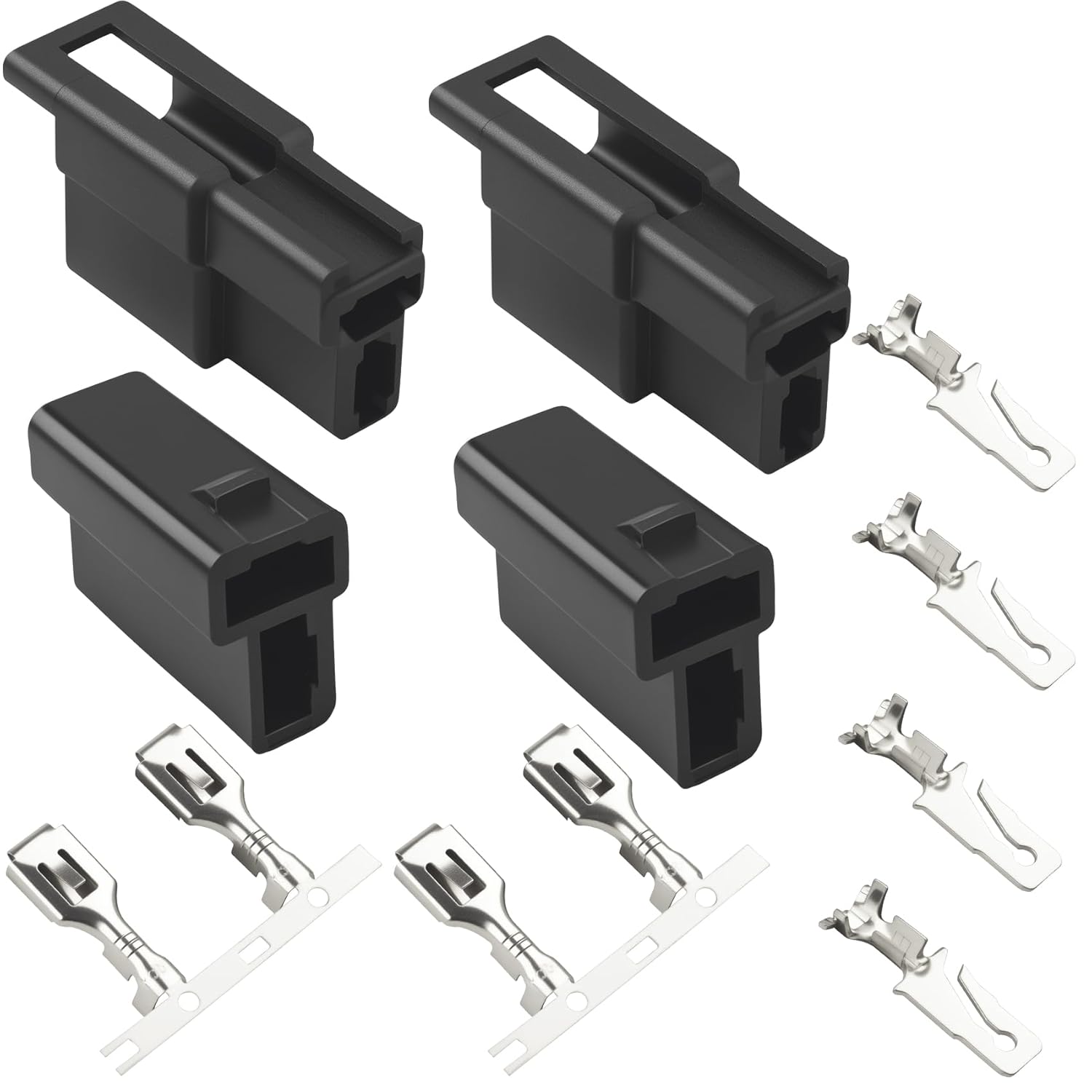 R77476 T28586 Connector Plug Set, Male & Female Connector with 14-18 Gauge Terminals, ​​Replacement for PTO Clutch Wire Harness Repair, Compatible with John Deere Tractor Lawn Mower​ (2 Pack)