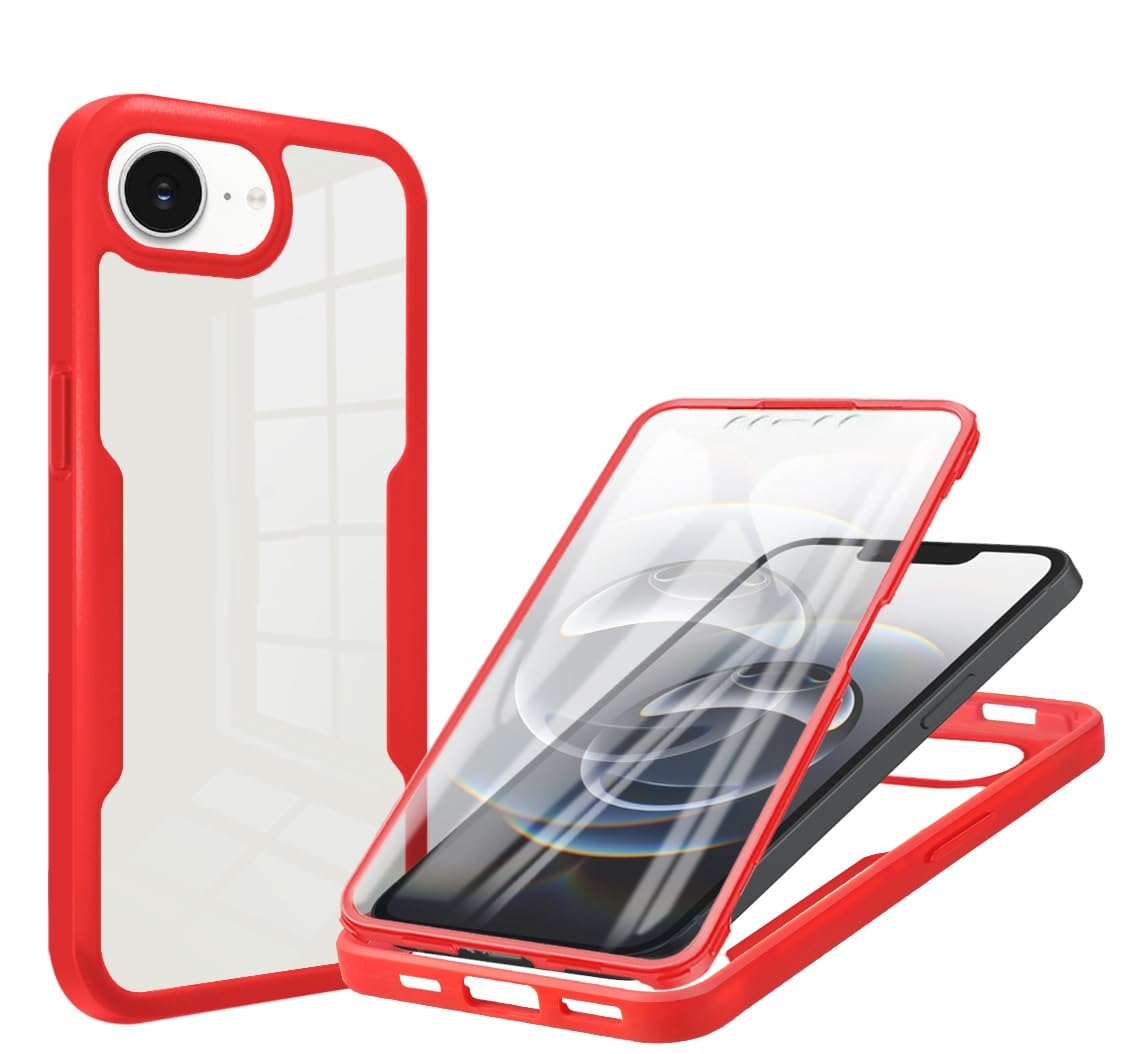 Coque iPhone 16E transparente intégrale 360 avec protection d'écran - 8