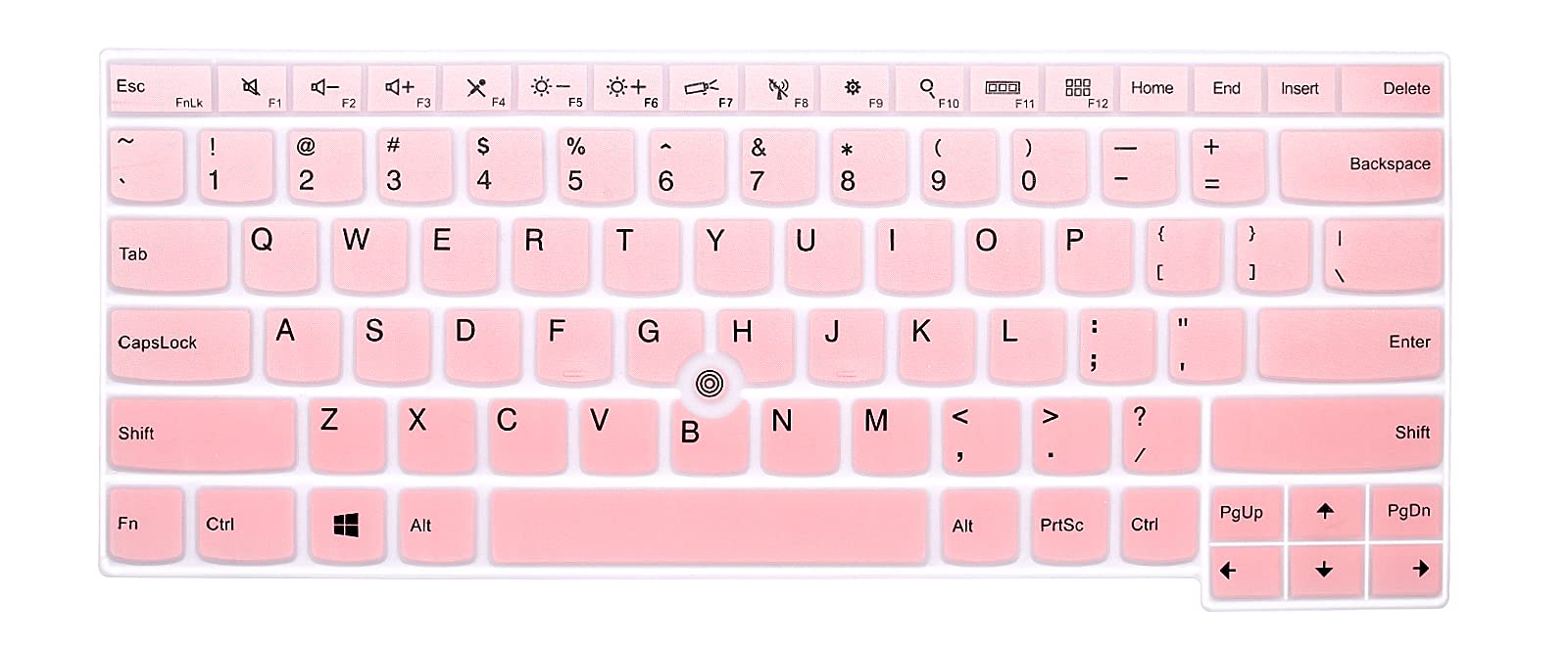 Keyboard Cover for Lenovo ThinkPad L390 L460 L470 L480,Thinkpad T460(s) T470(s) T480(s) T490/S T495(S),ThinkPad 14" E480 E485 E490 E475 E470 E470c,ThinkPad P1 Gen 2,X1 Extreme Gen 2/3,Ombre Pink