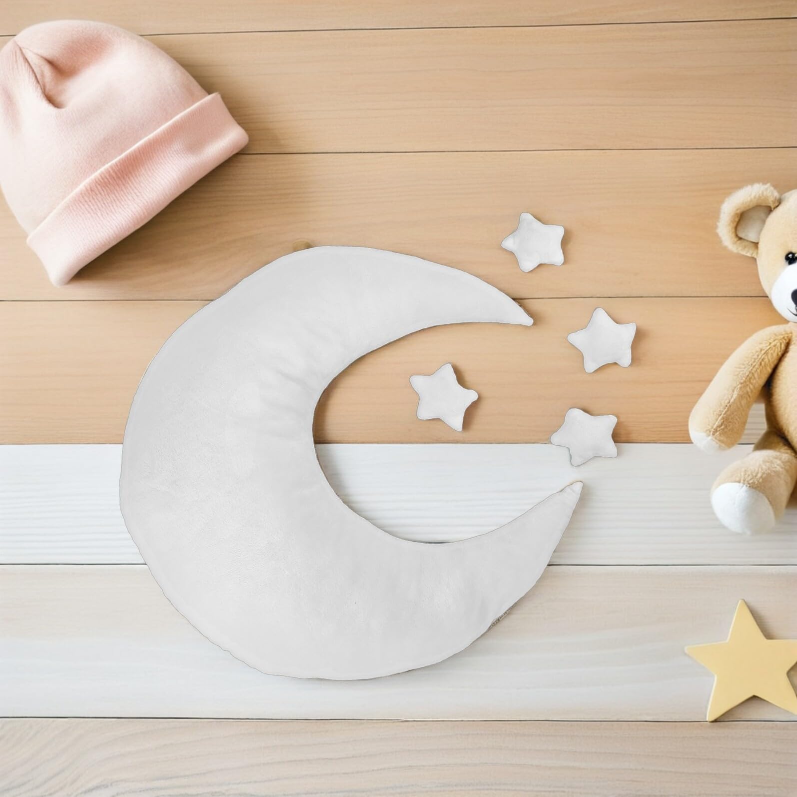 POPETPOP Set de Accesorios Material Suave y Seguro para Fotografía de Recién Nacidos de Terciopelo en Forma para Sesiones en Casa y Momentos Obsequios