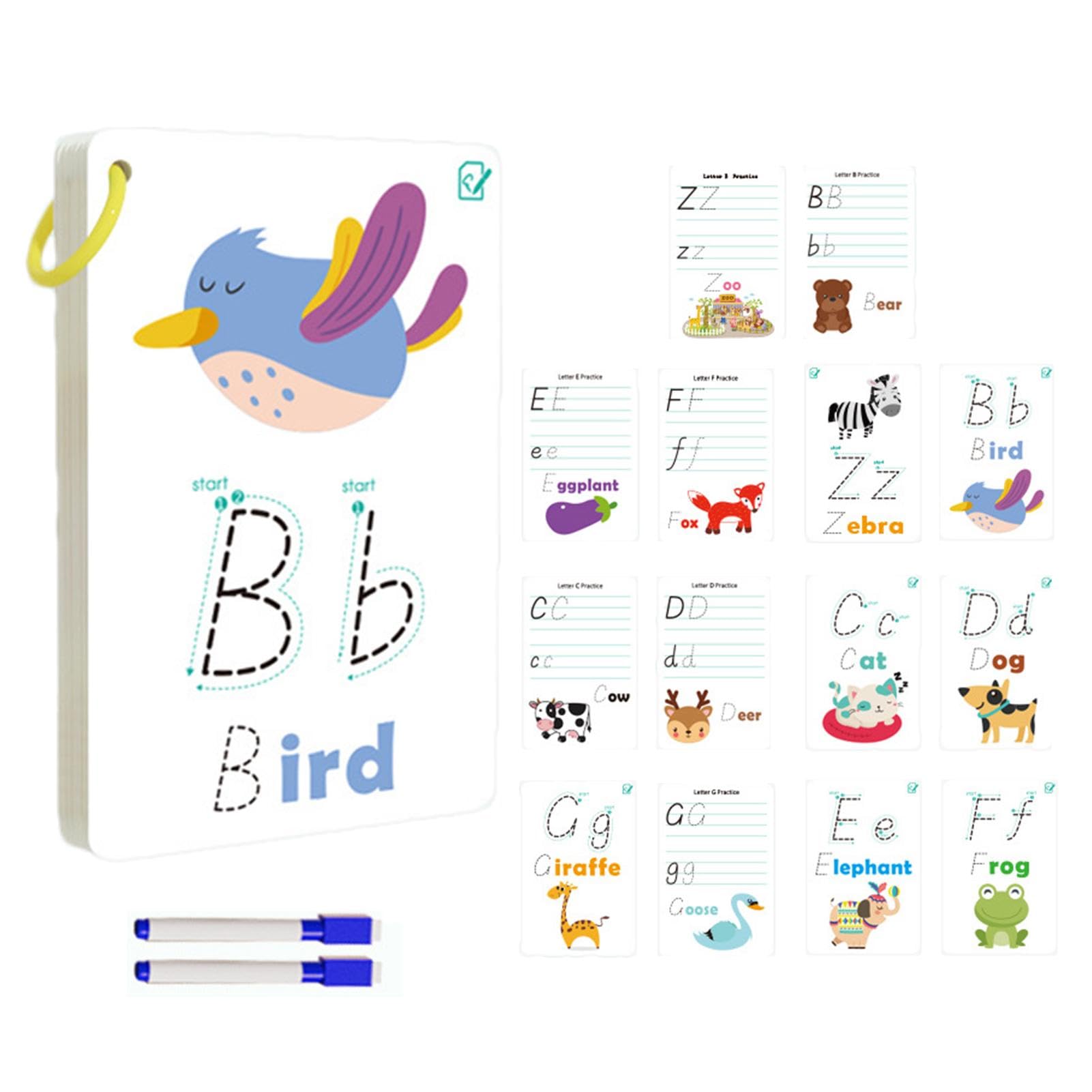 Gioco Di Ortografia Con Schede Flash E Puzzle, Per Bambini 3-6 Anni, Impara A Leggere E Scrivere Con Attività Interattive