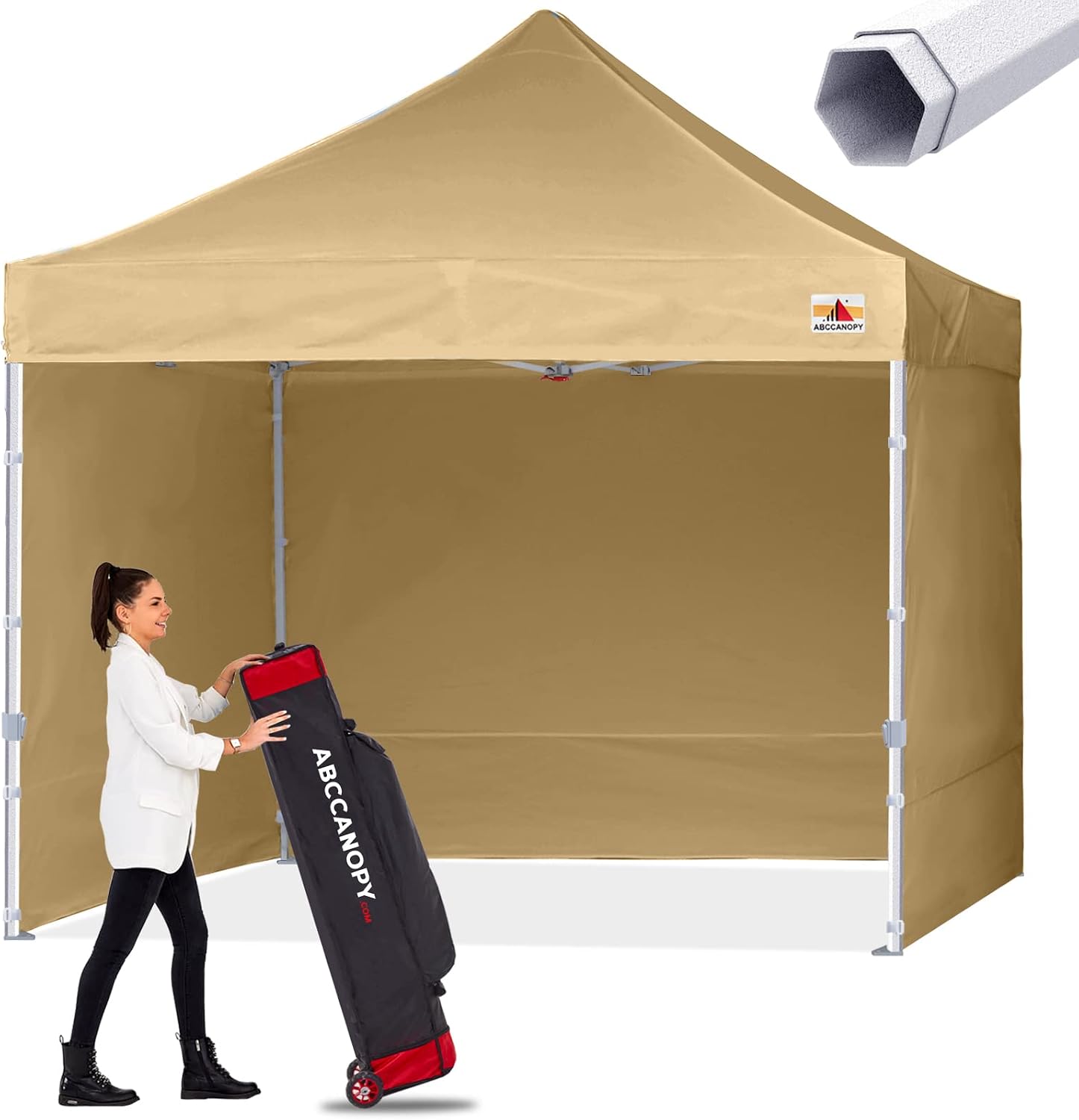 ABCCANOPY Premium Canopy Tent Commercial Instant Shade 10x10 Premium-Series, Beige
