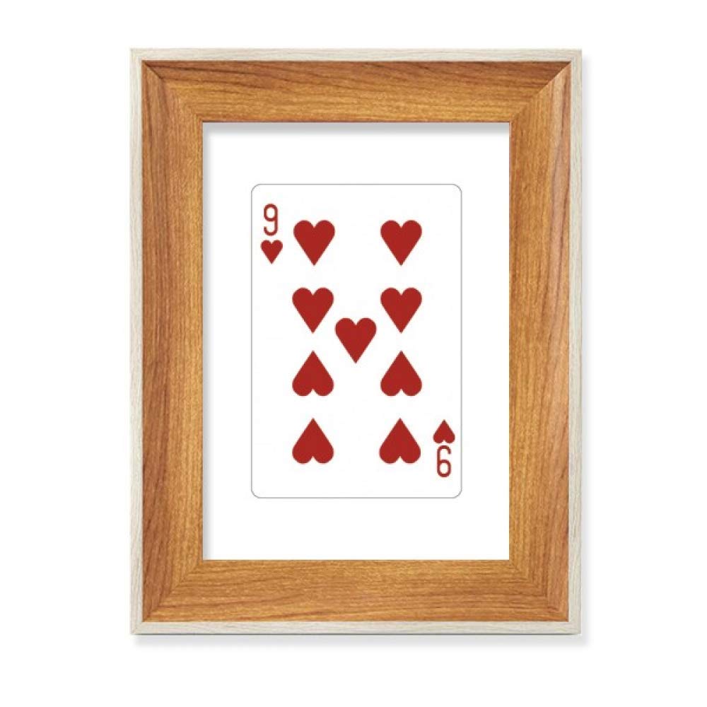 Cadre en bois 9 de coeur, le cadeau parfait pour amateurs de cartes