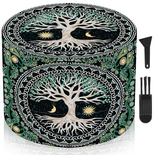 LHOEST Grinder Grand broyeur 63 mm Moulin à épices avec grattoir et brosse en plastique 4 couches Design arbre, broyeur à pollen en métal 4 pièces pour...