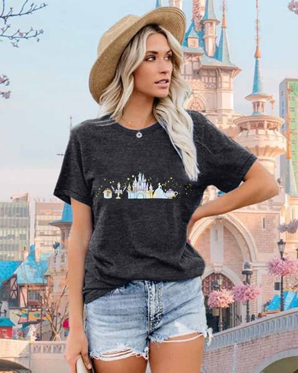 Magic Kingdom Shirt for Women Magic Princess Tshirts Fairy Story Tee Castle Graphic Short Sleeve Tops Family Vacation Outfits - Image 2