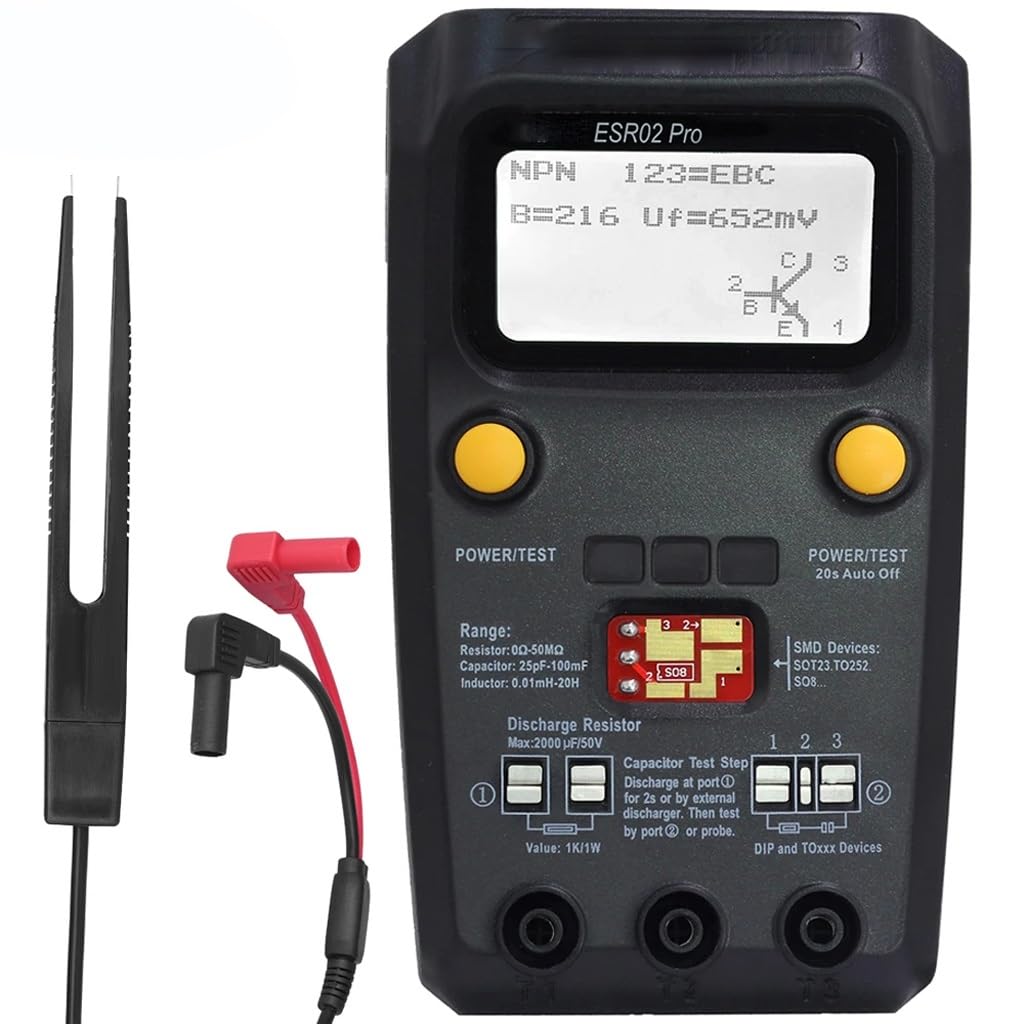 Multi-Purpose Transistor Tester Diode Triode Capacitance Resistor Meter MOS/PNP/NPN SMD Test Multimeter